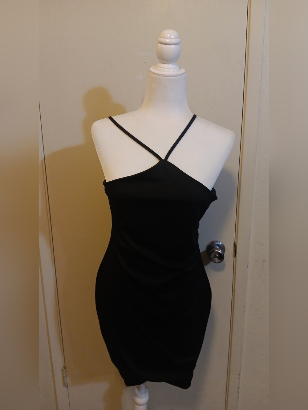 Derek Heart Black Spaghetti-Strap Midi Dress
